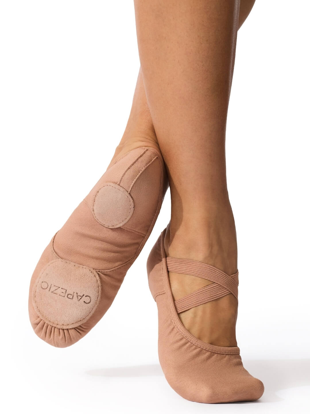 Capezio Ladies' Hanami Canvas Light Suntan Ballet Shoes