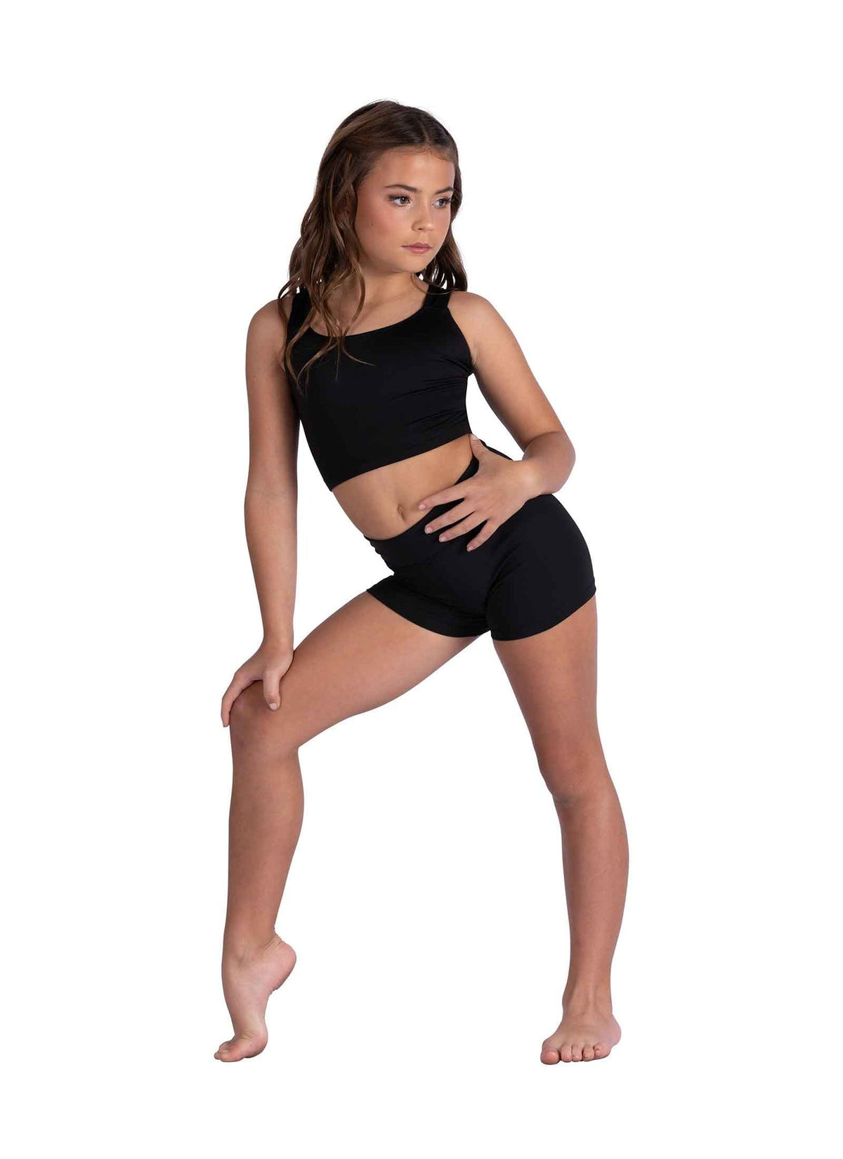 Danznmotion Ladies' Nala Square Neck Twist Back Top