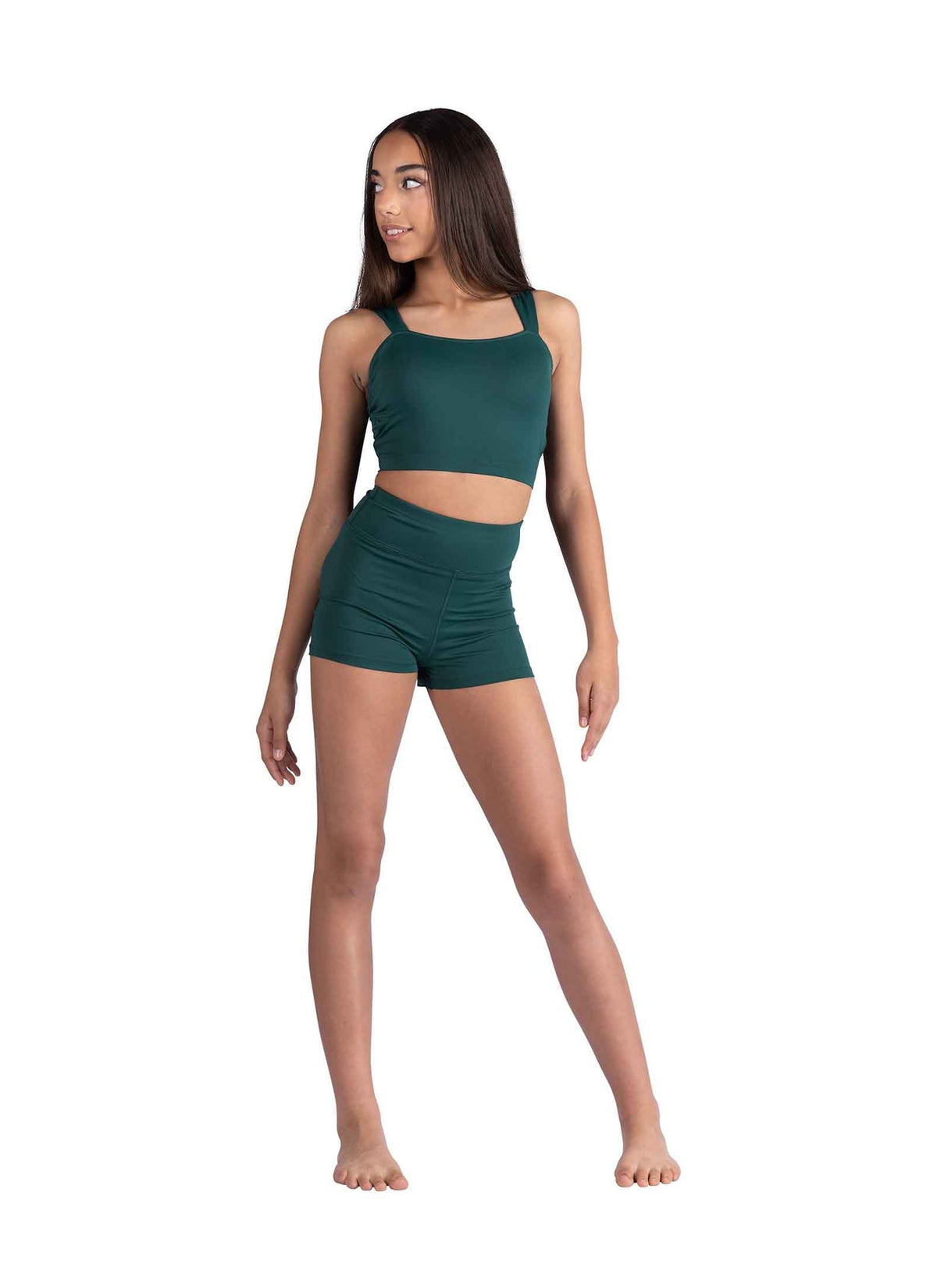 Danznmotion Ladies' Nala Square Neck Twist Back Top