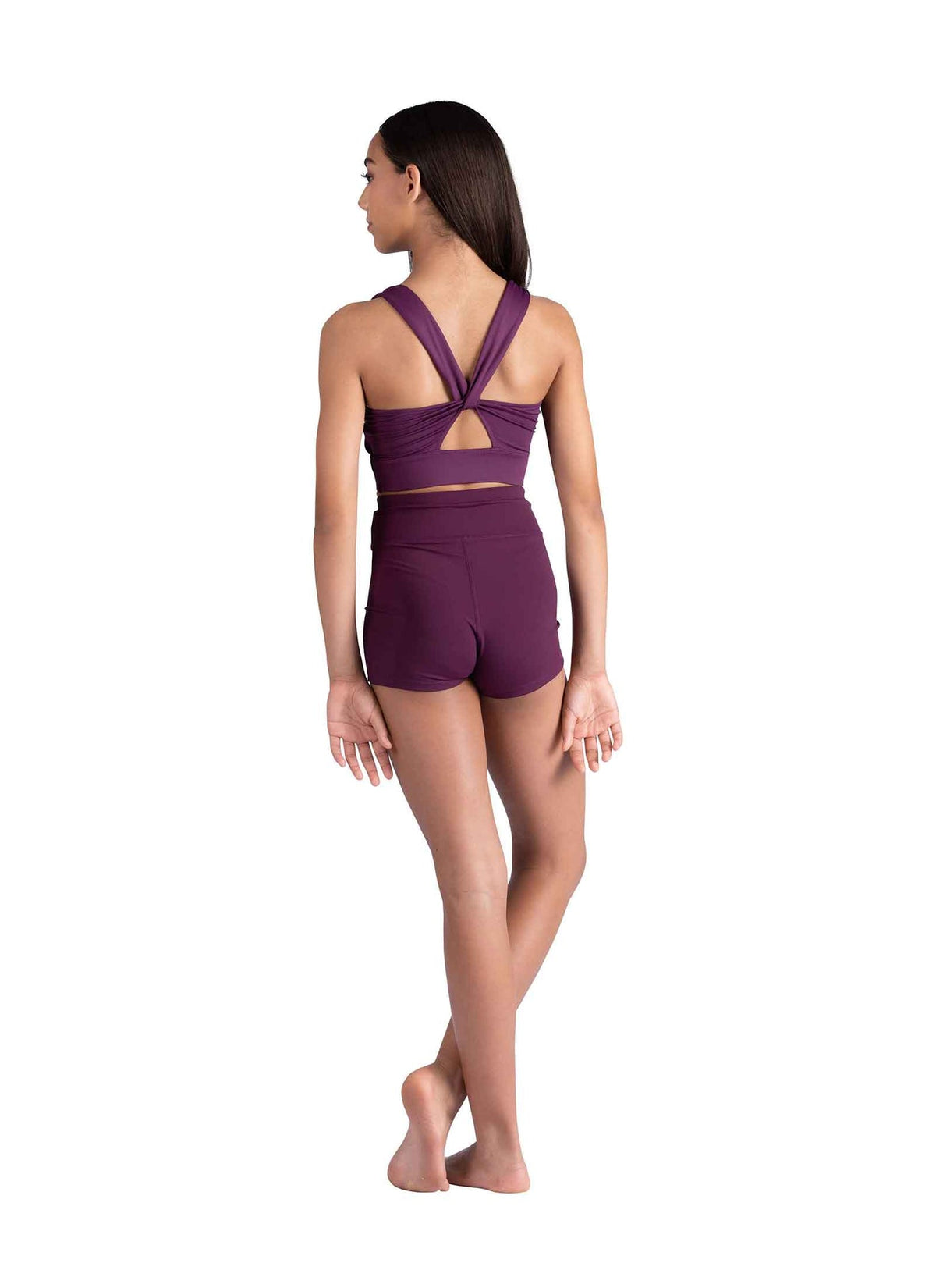 Danznmotion Ladies' Nala Square Neck Twist Back Top