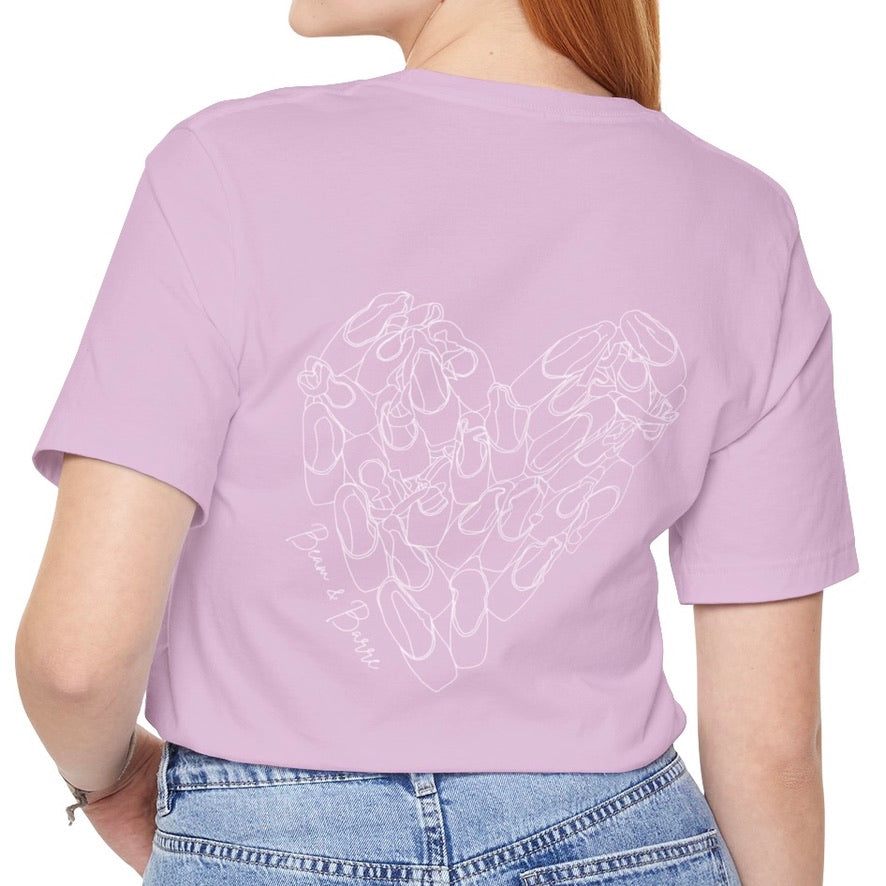 Beam & Barre Ladies' Pointe Shoe Heart T-Shirt