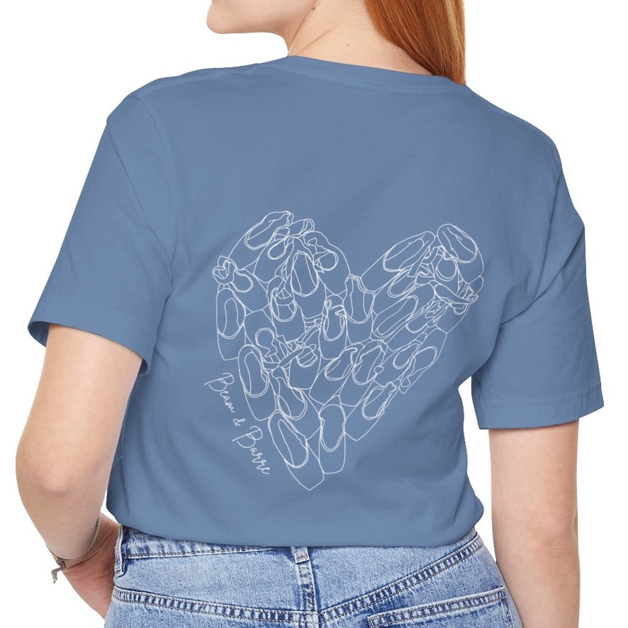 Beam & Barre Ladies' Pointe Shoe Heart T-Shirt