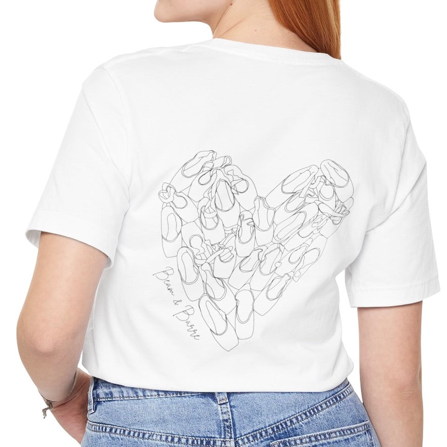 Beam & Barre Ladies' Pointe Shoe Heart T-Shirt