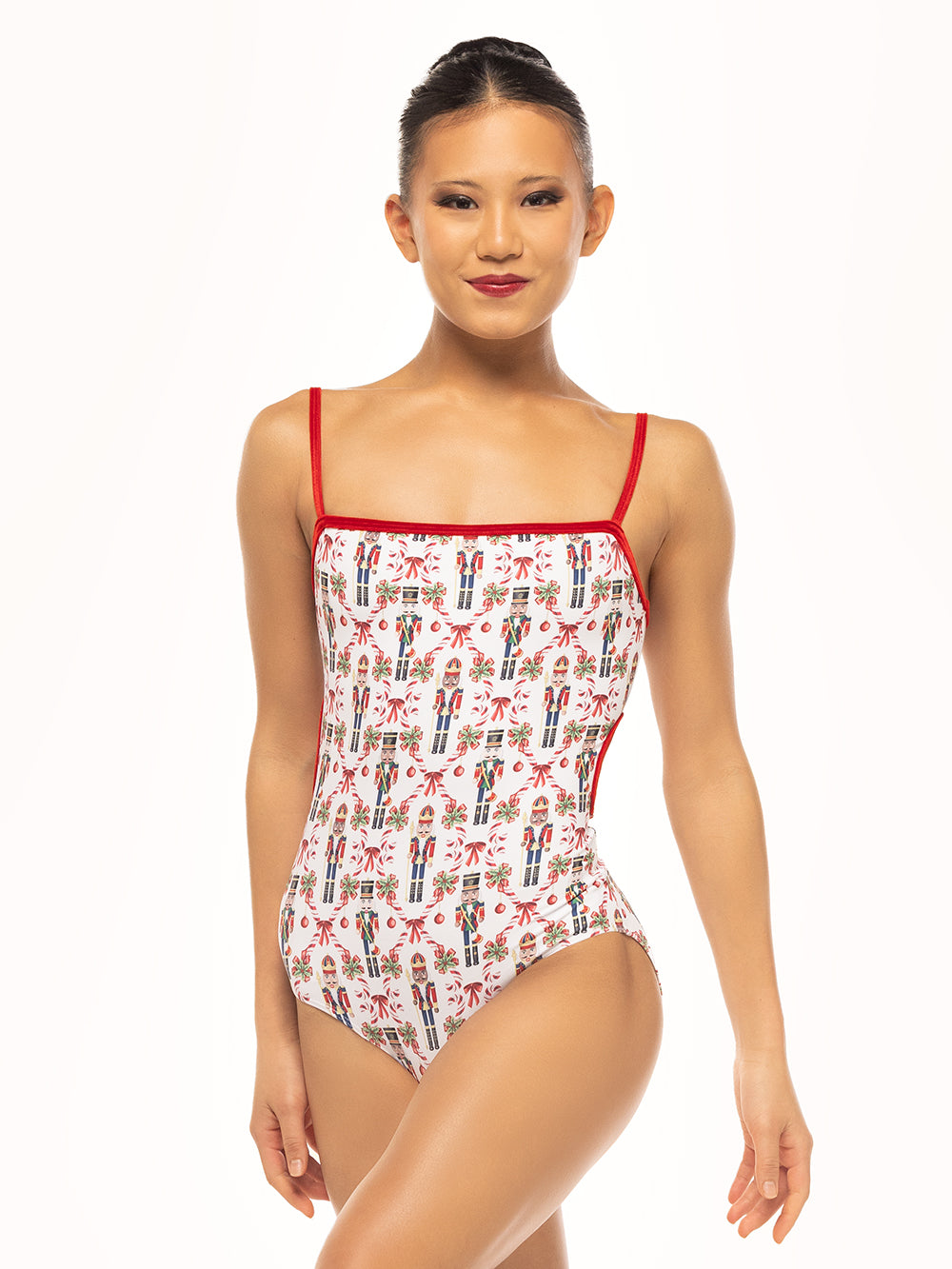 Eleve Ladies' Helena Candy Cane Court Leotard