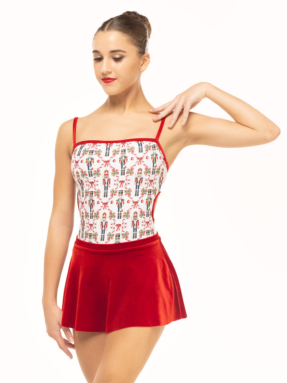 Eleve Ladies' Helena Candy Cane Court Leotard
