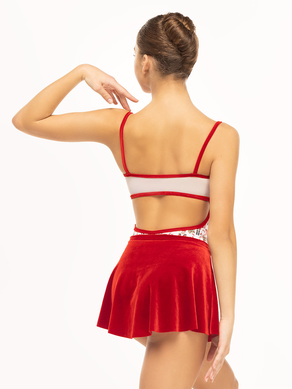 Eleve Ladies' Helena Candy Cane Court Leotard