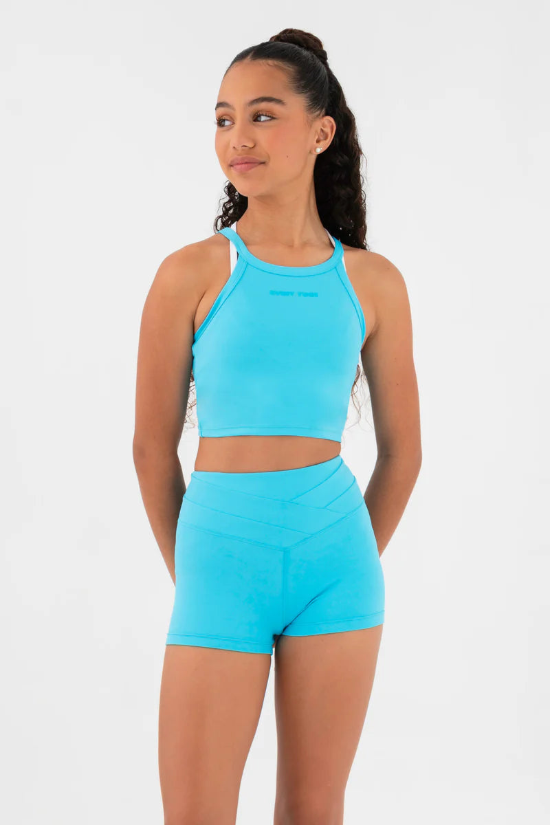 Every Turn Embody Cropped Singlet Azure Blue