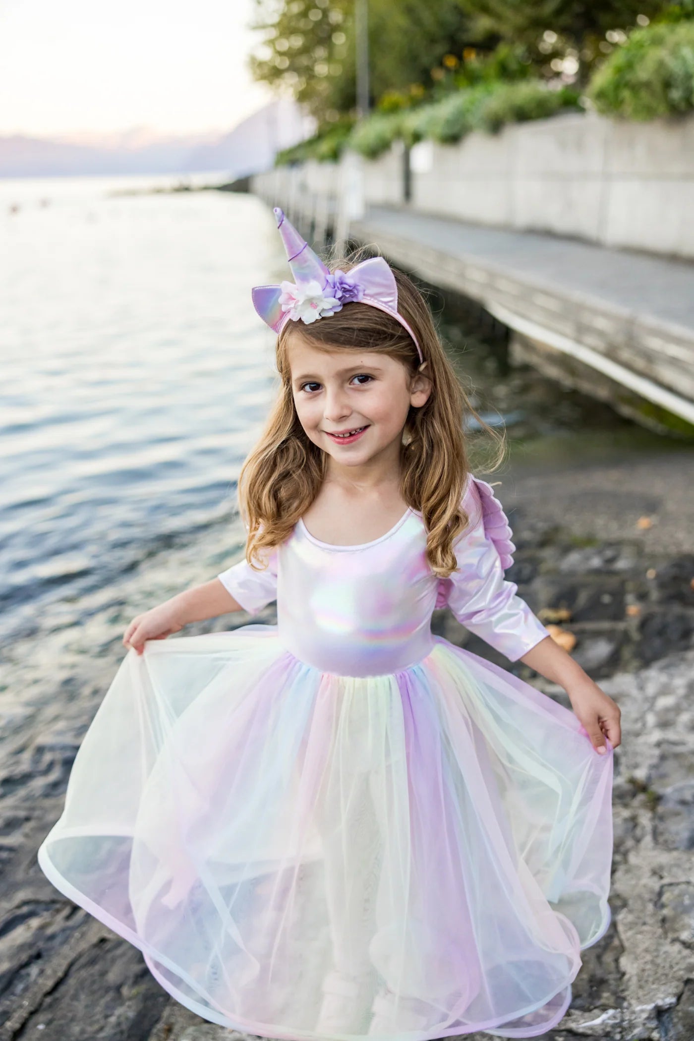 Great Pretenders Children's Alicorn Dress with Wings & Headband