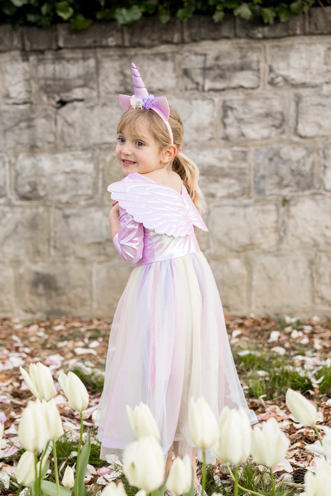 Great Pretenders Children's Alicorn Dress with Wings & Headband