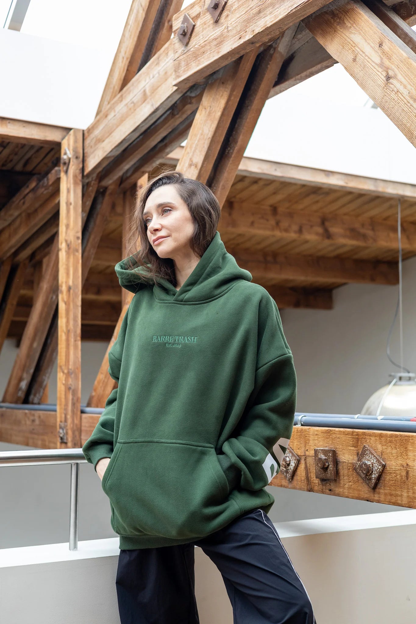 Barre Trash Ladies' Oversized Hoodie
