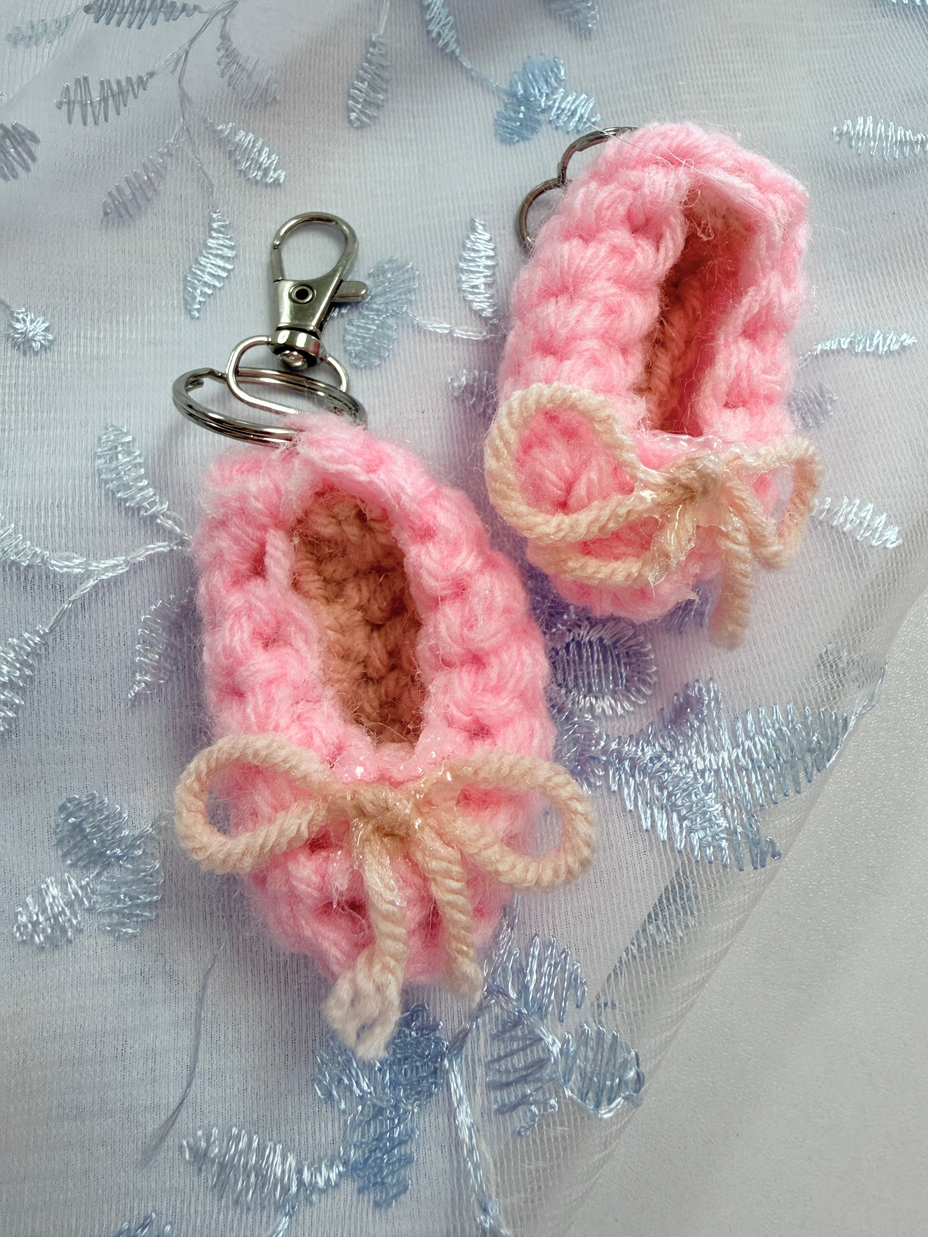 Classical Chloe Co Crochet Pointe Shoe Keychain