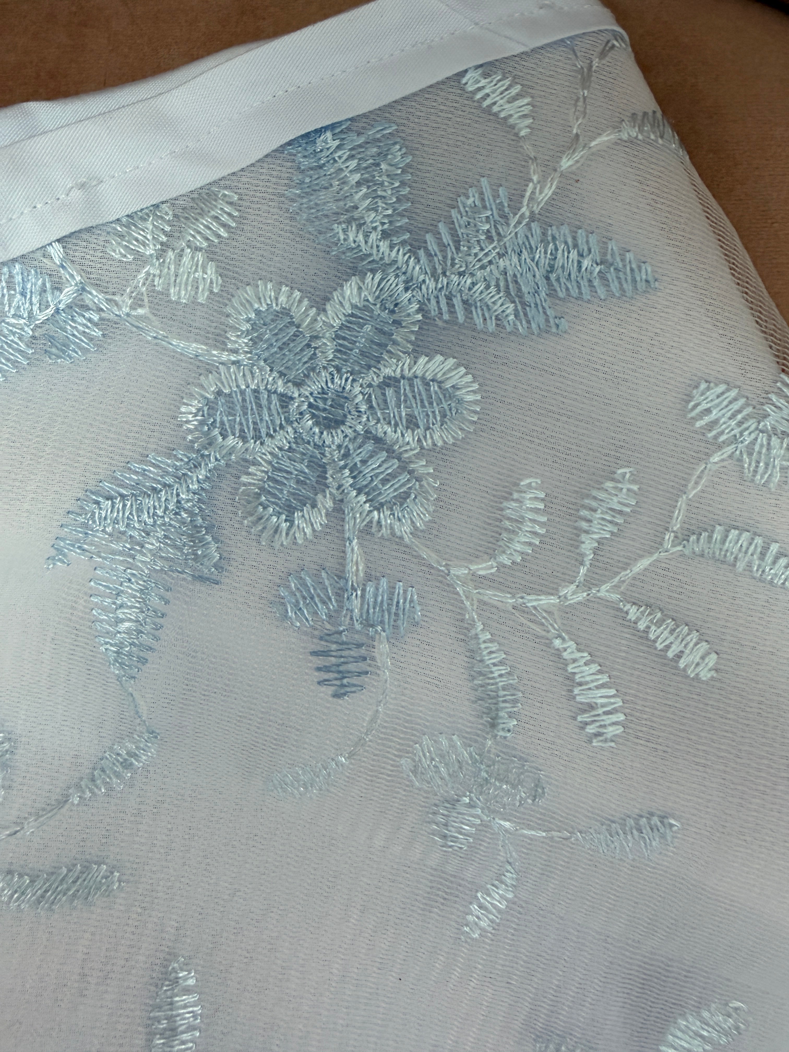 Classical Chloe Co Two Layer Baby Blue Floral Ballet Wrap Skirt