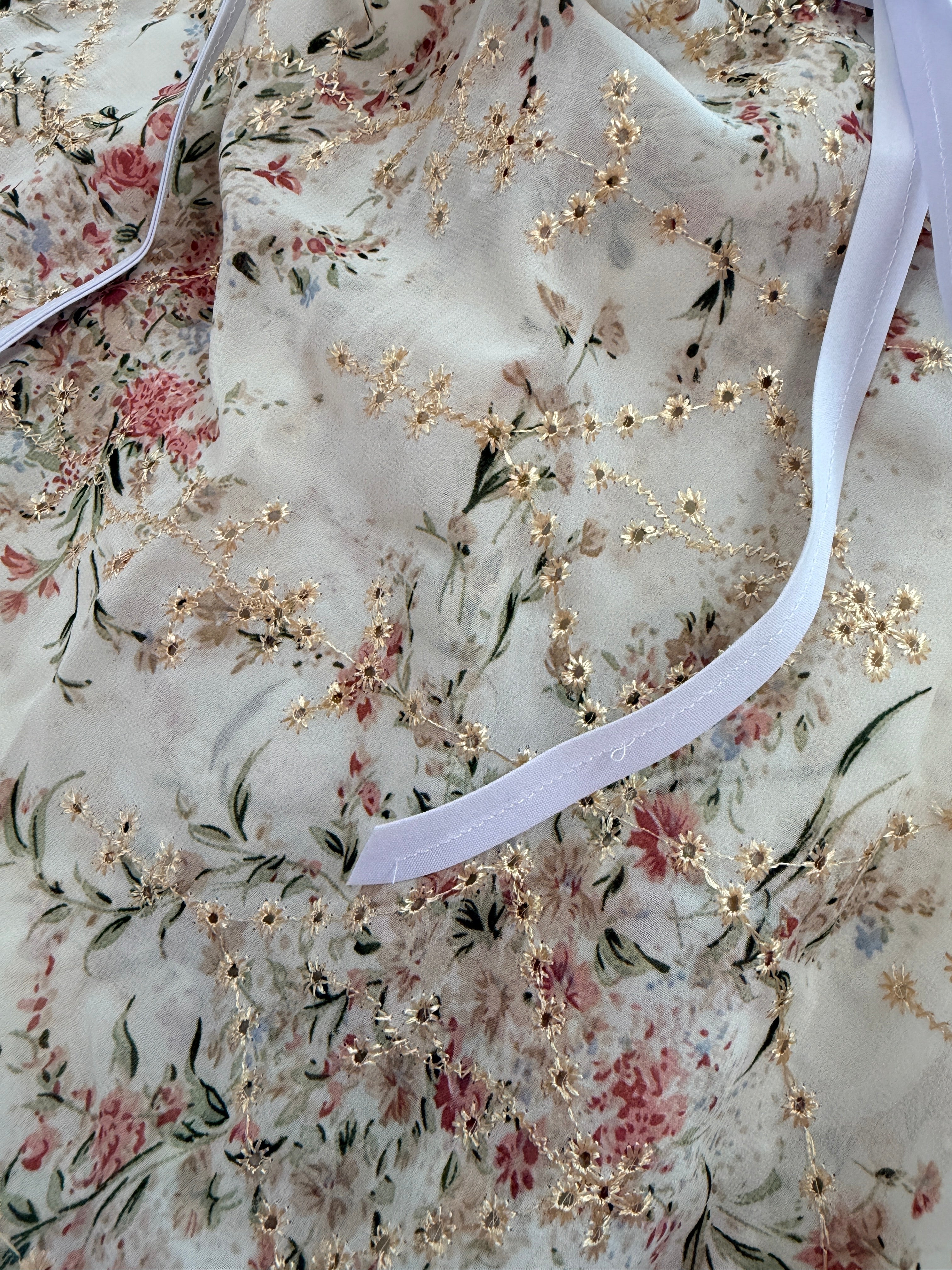 Classical Chloe Co Two Layer Pink Floral Ballet Wrap Skirt