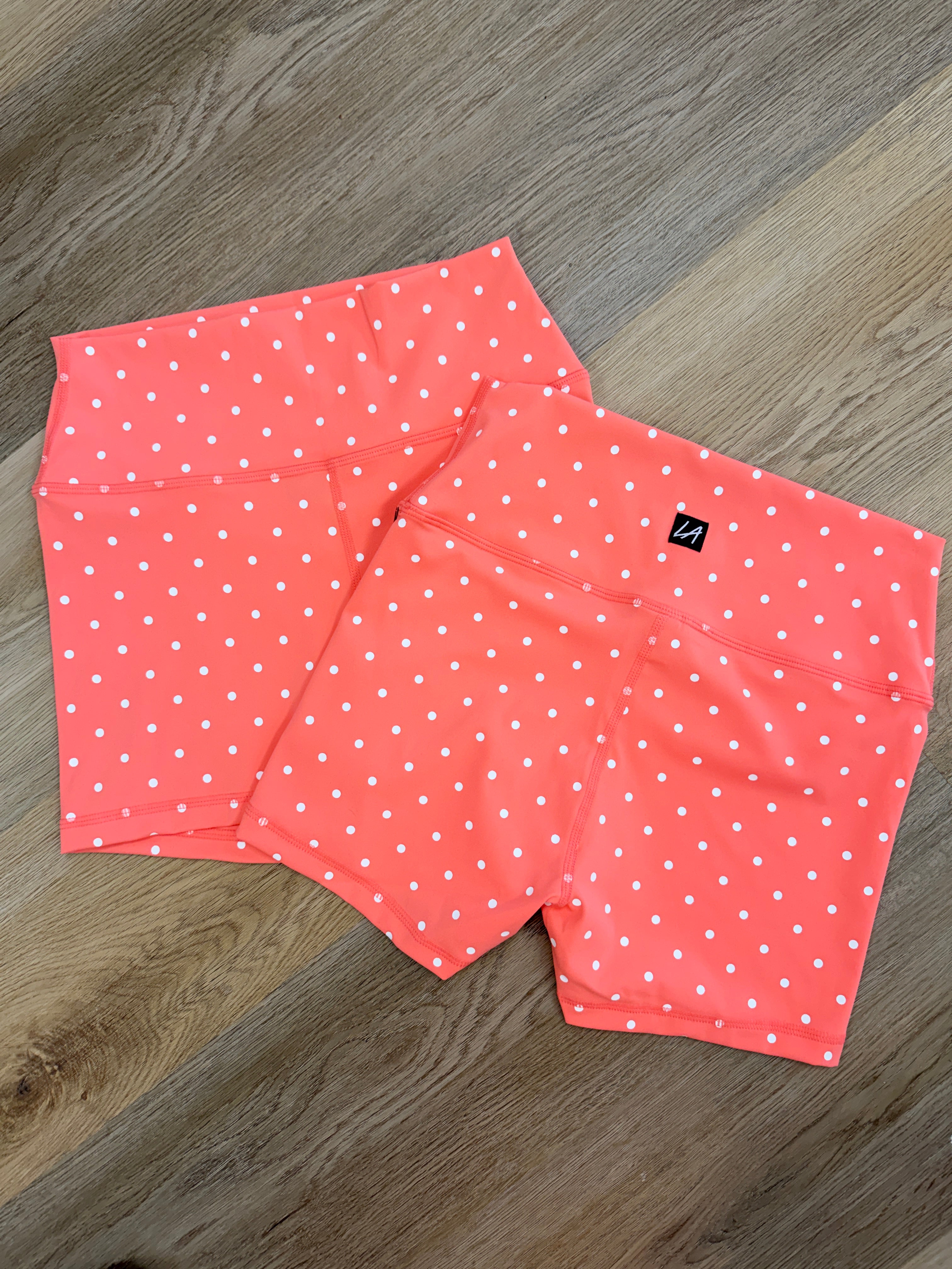 LA Designs Ladies' Bella Dot Short Peachy Polka Dots