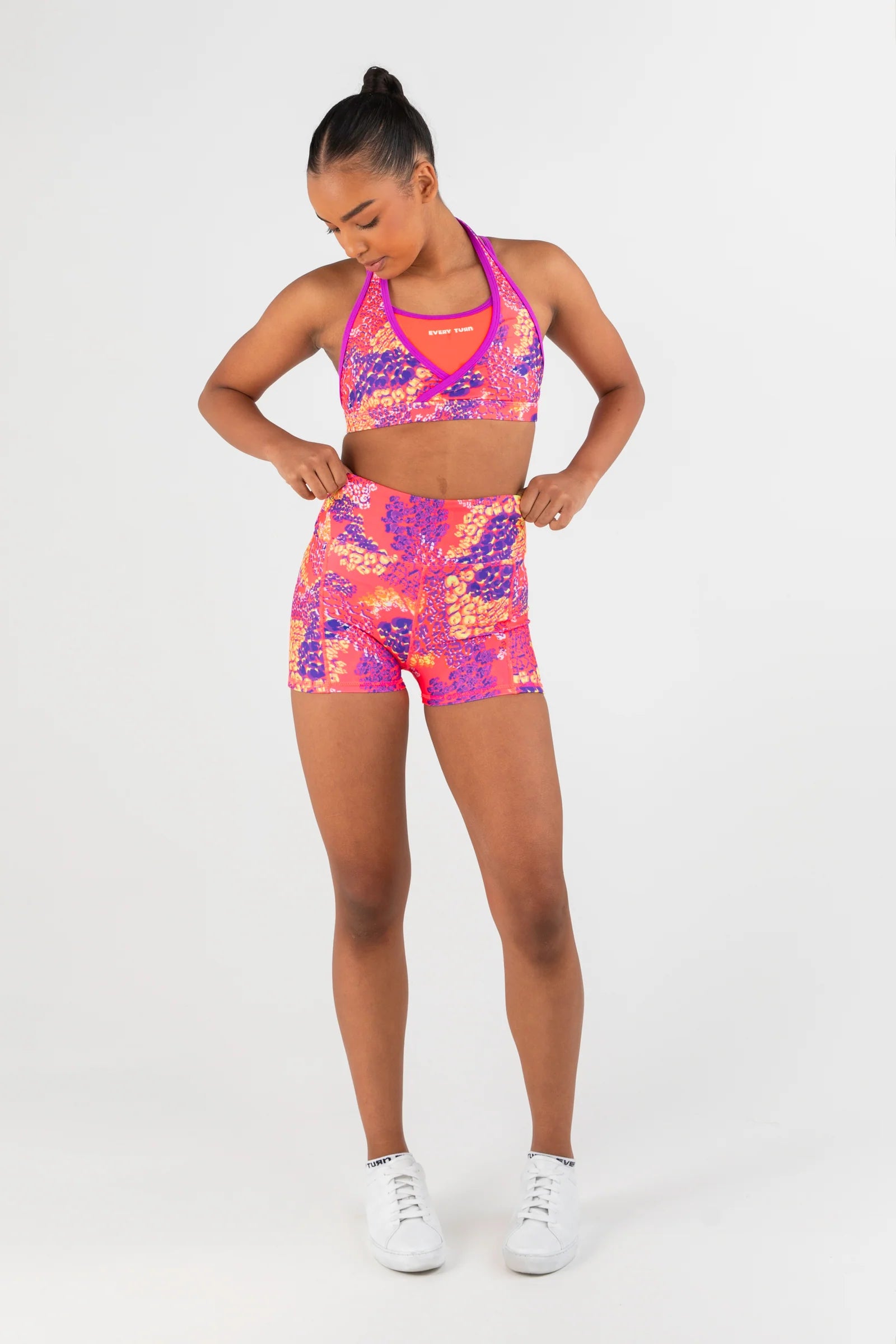 Every Turn Children's Electric Leopard Crop Top