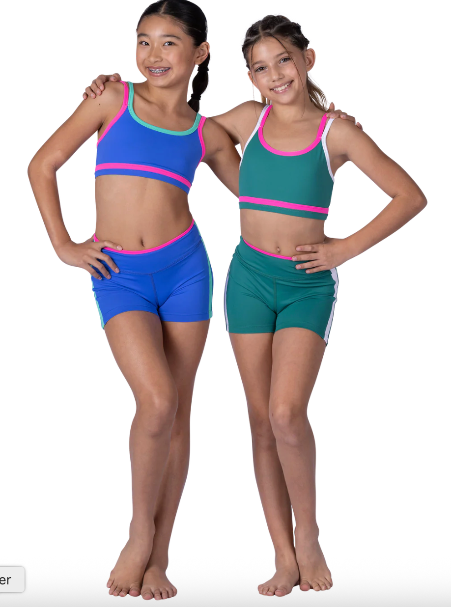 XoDanceCo Children's Racer Short Royal Blue