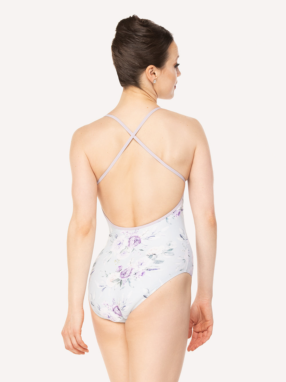 Eleve Ladies' Rachel Leotard Moonlit Garden Baby Blue