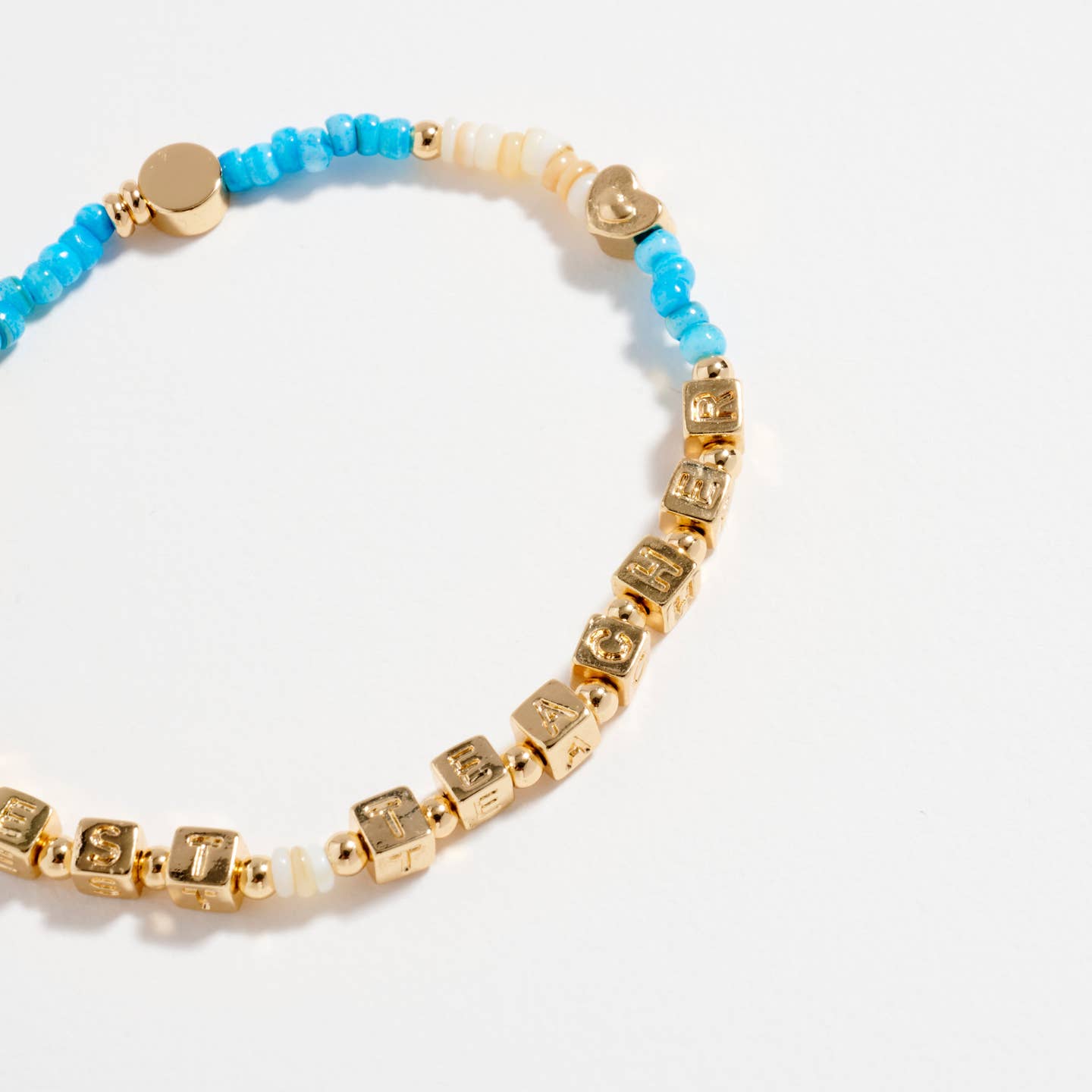 Frem "Best Teacher" Bead Bracelet Blue