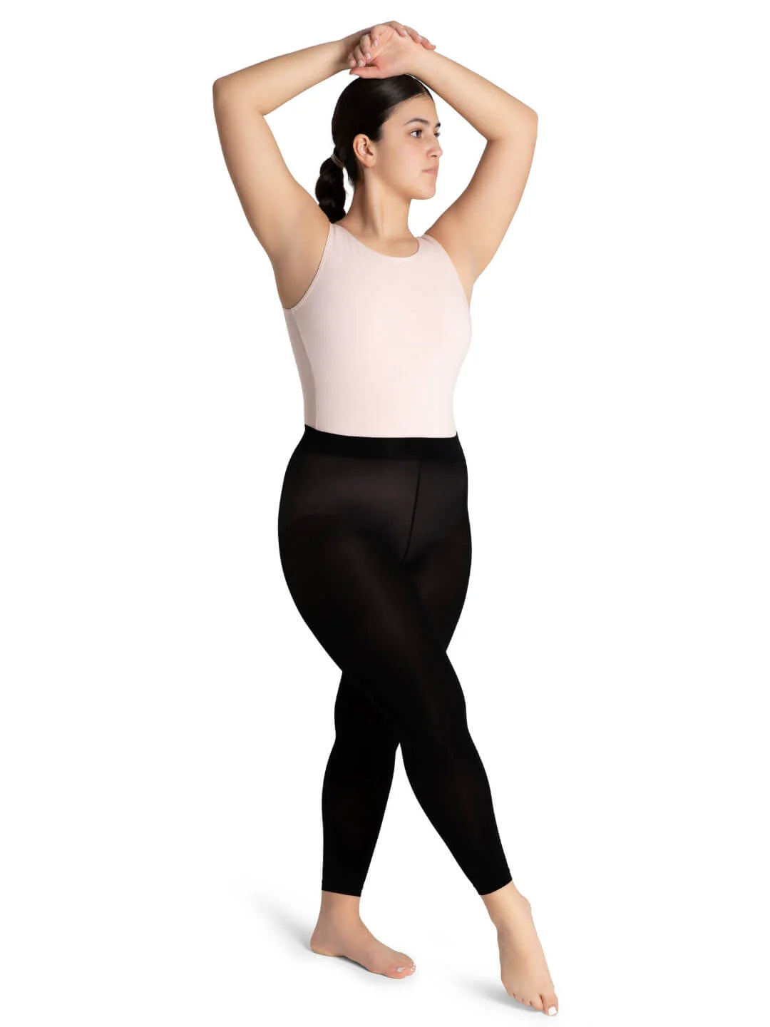 Capezio Ladies' Ultra Soft Self Knit Waistband Footless Tights
