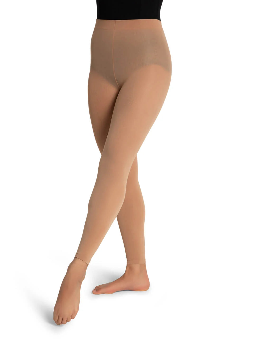 Capezio Ladies' Ultra Soft Self Knit Waistband Footless Tights