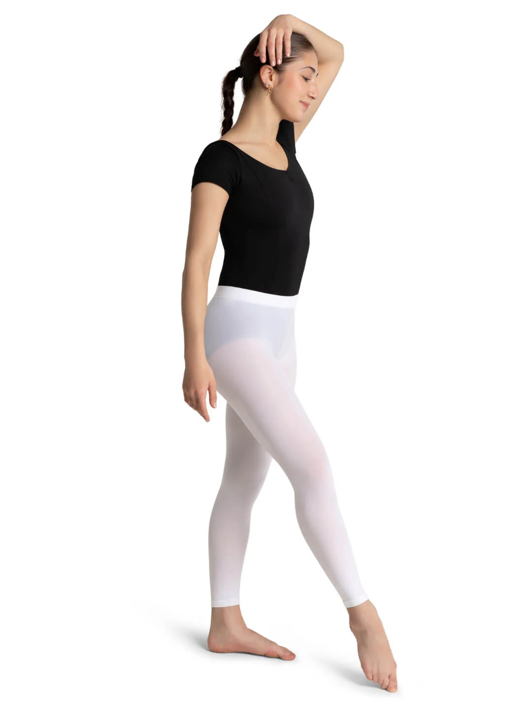Capezio Ladies' Ultra Soft Self Knit Waistband Footless Tights