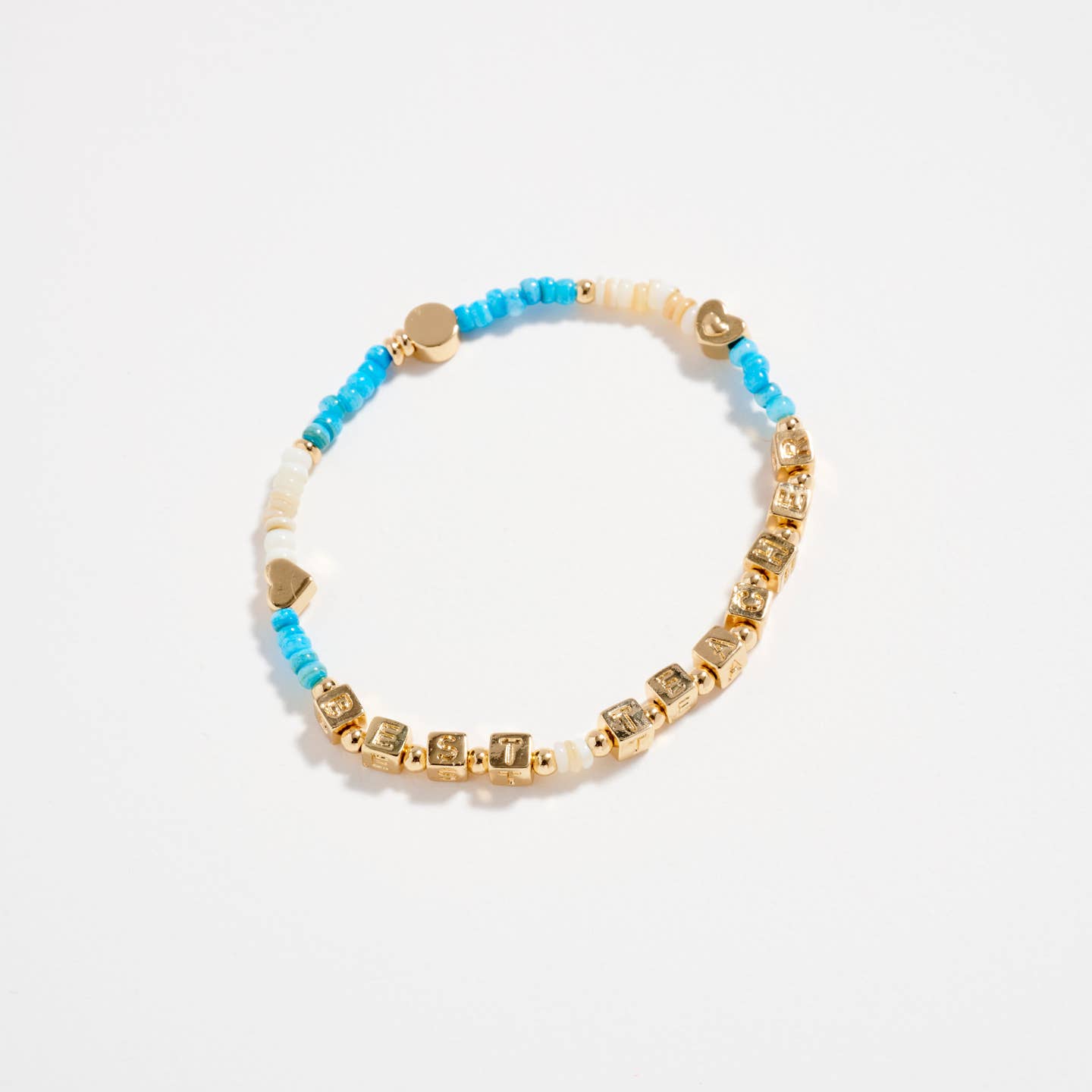 Frem "Best Teacher" Bead Bracelet Blue