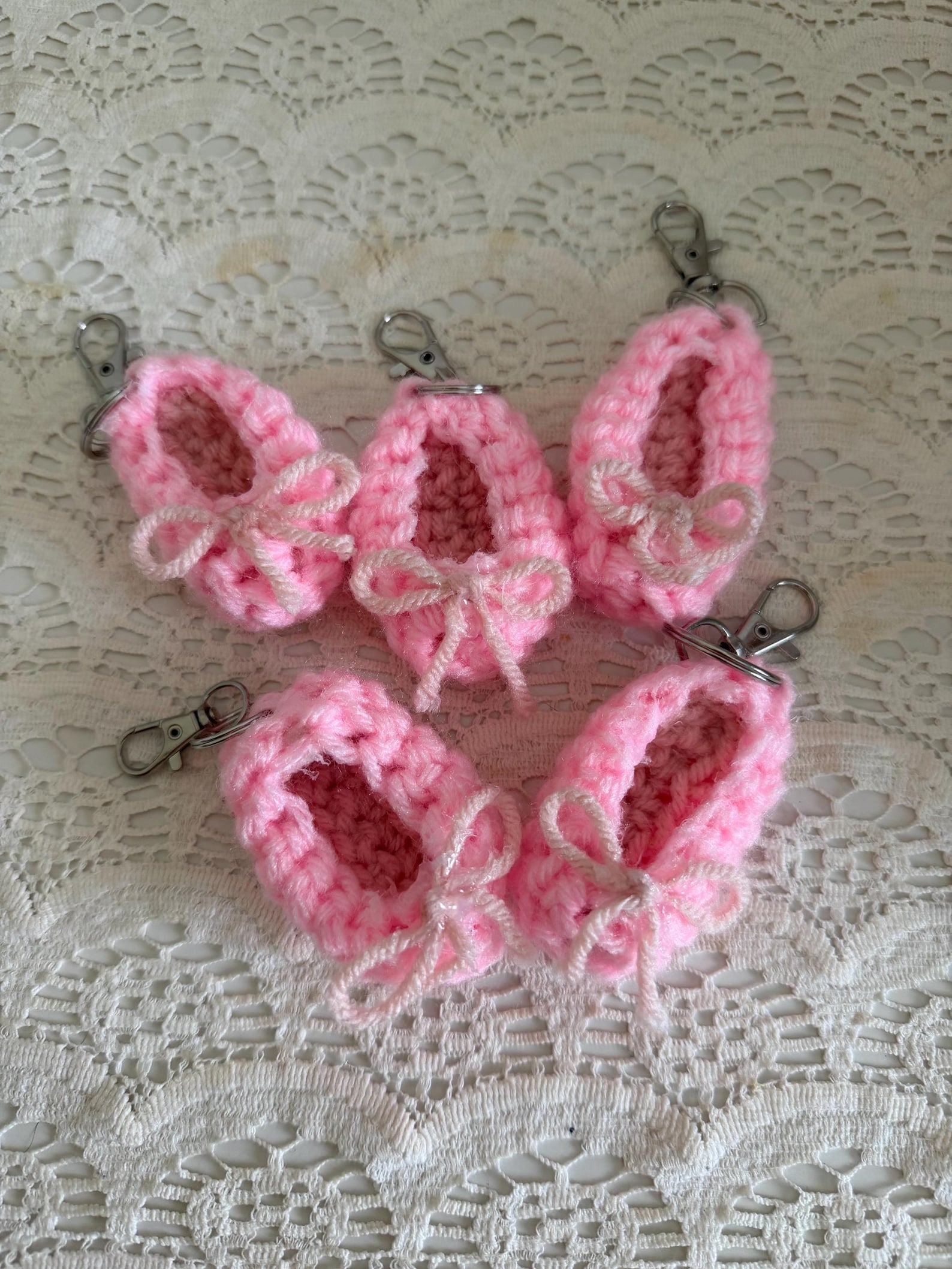 Classical Chloe Co Crochet Pointe Shoe Keychain