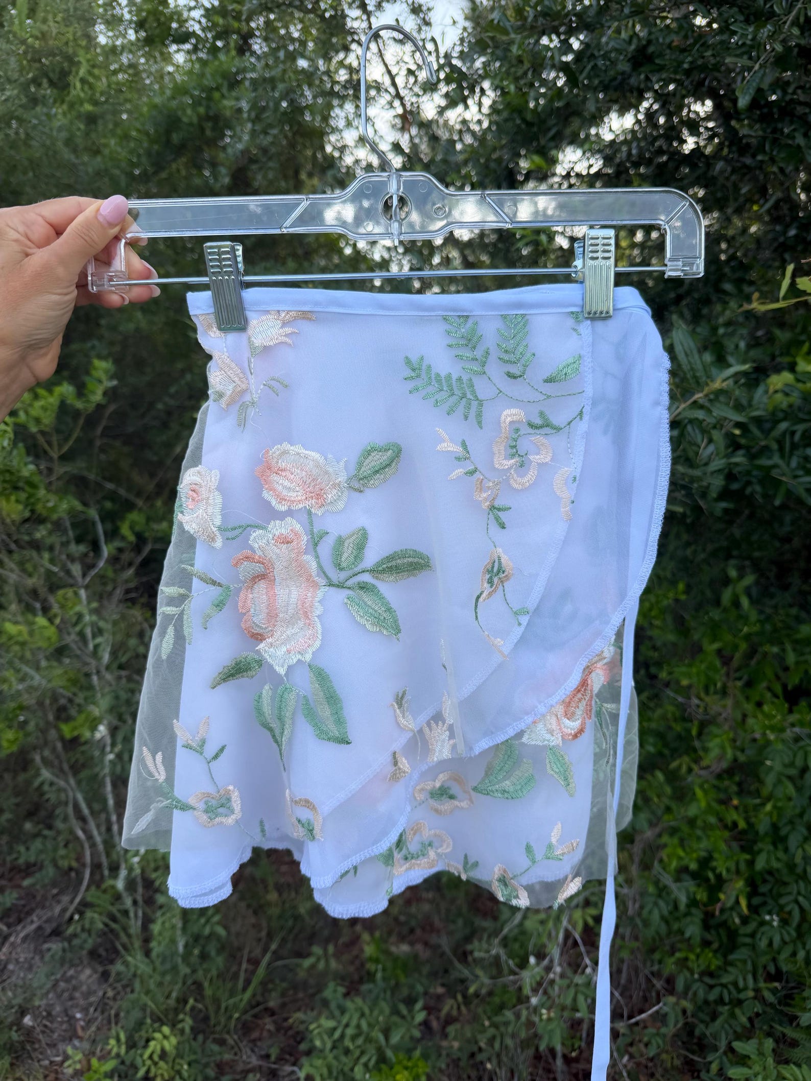 Classical Chloe Co Two Layer Pink Rose Ballet Wrap Skirt