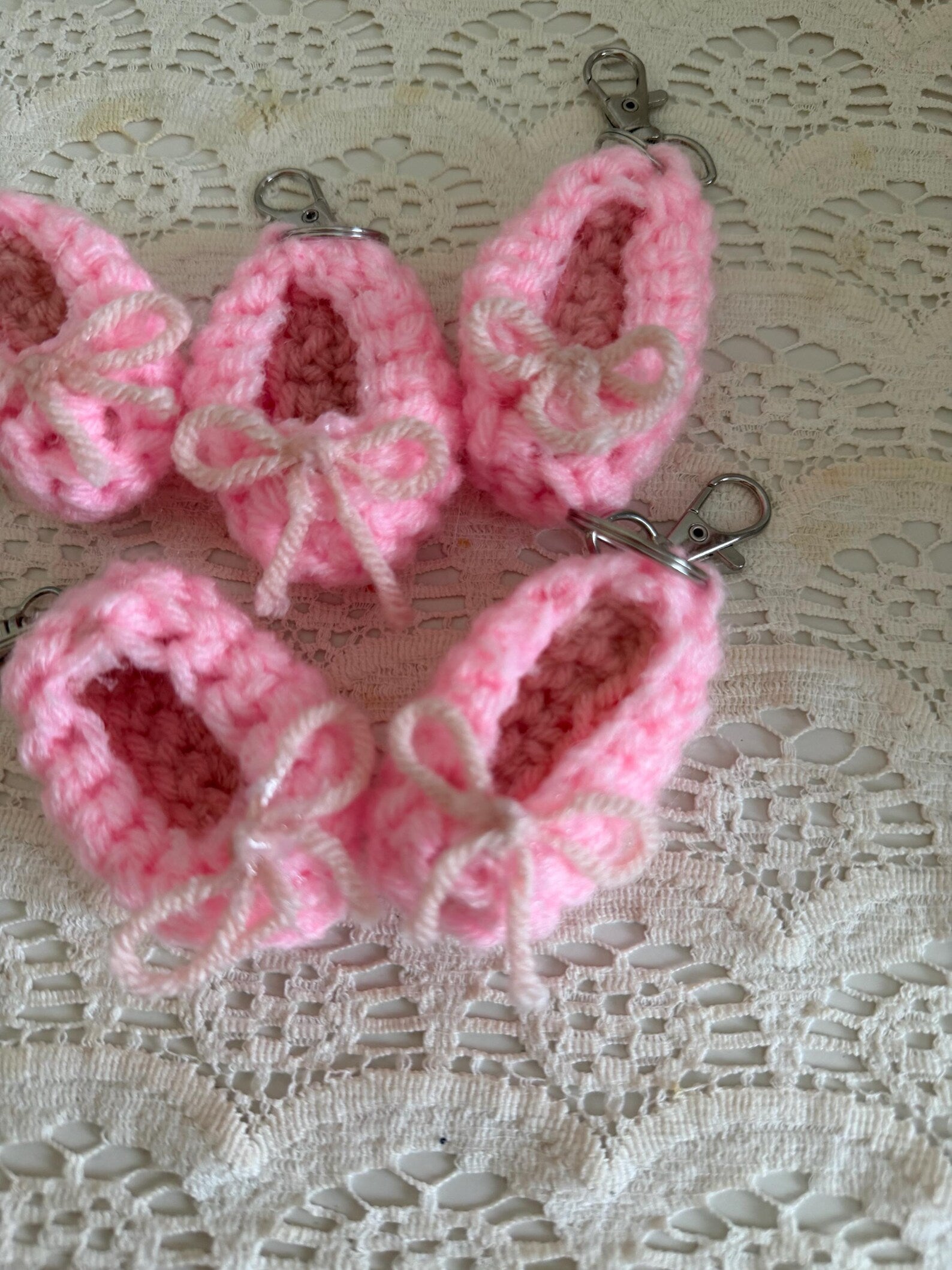 Classical Chloe Co Crochet Pointe Shoe Keychain