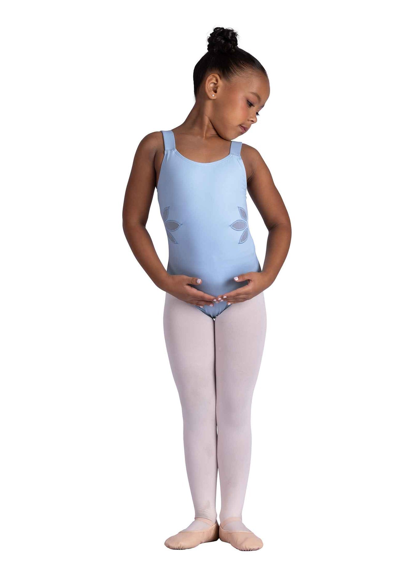 Danznmotion Children's Lilah Floral Cut Out Leotard